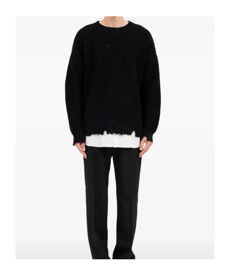 Mm6 Maison Margiela Distressed Hem Jumper