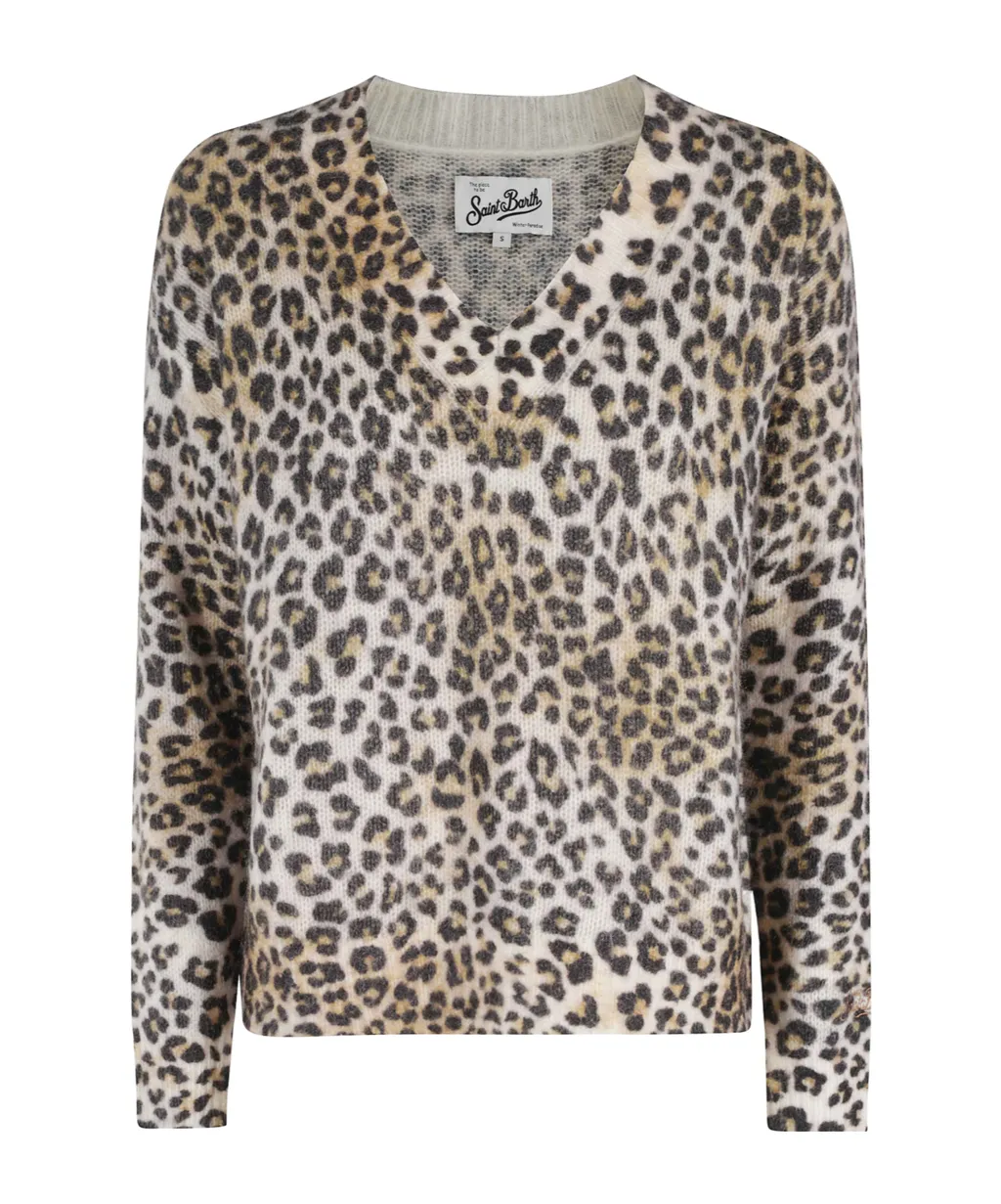 Long-Sleeved V-Neck Sweater