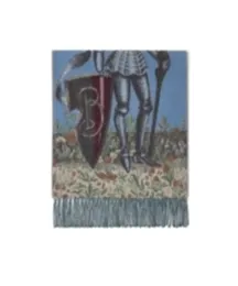 Burberry Knight Portrait Fringed Scarf