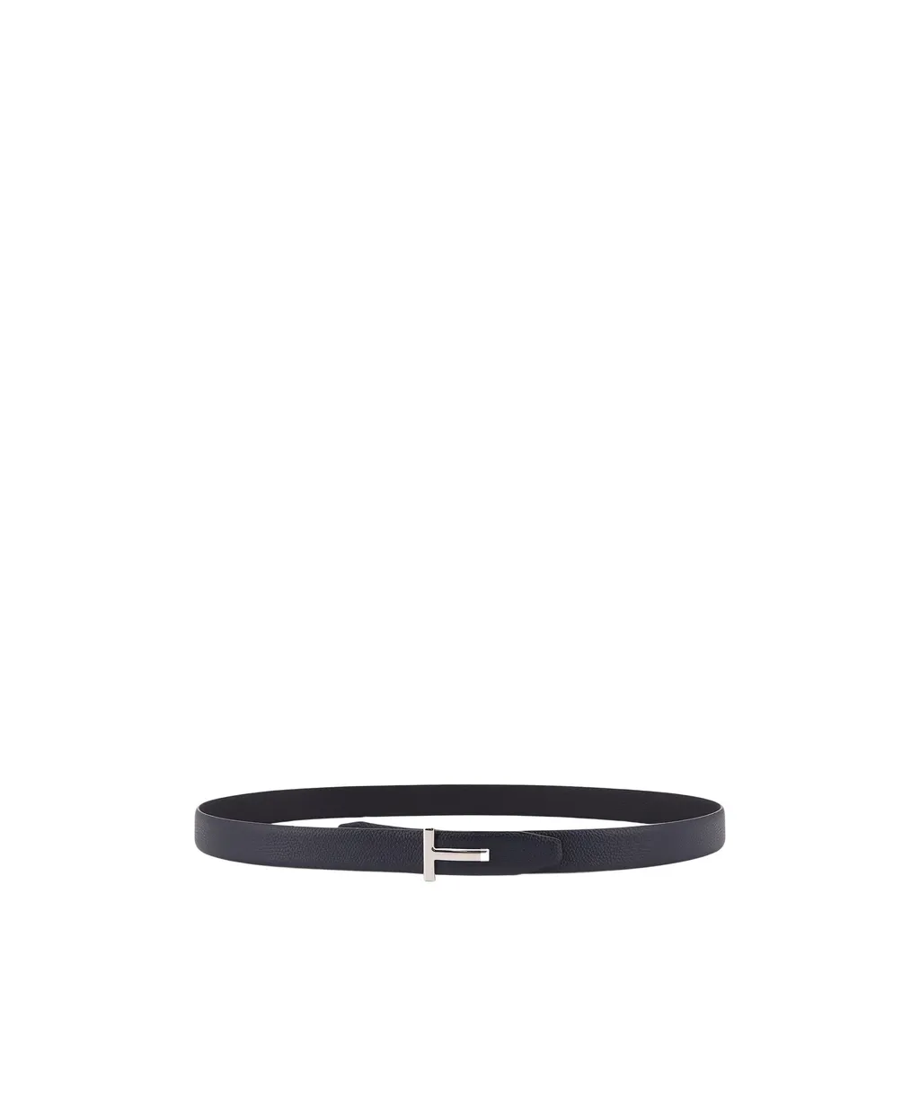 Tom Ford T Logo Buckled Reversible Belt