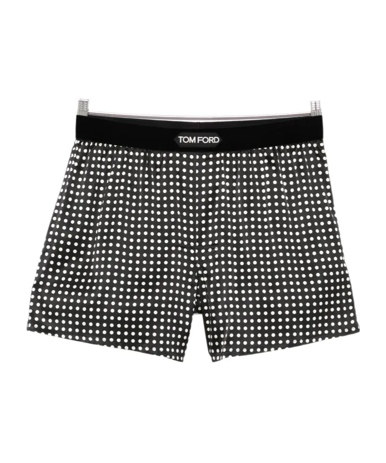 Tom Ford	Polka-Dot Logo Waistband Boxer Briefs