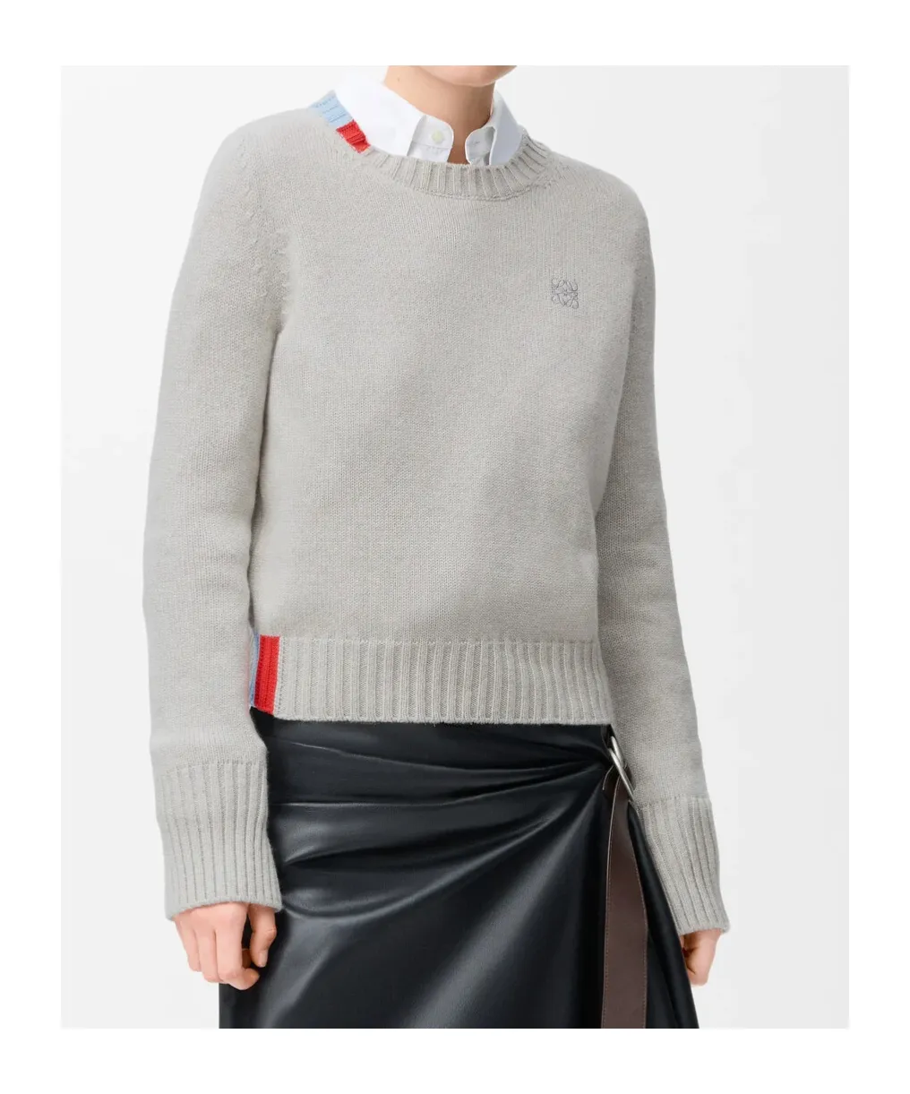 Loewe Anagram Embroidered Knitted Pullover