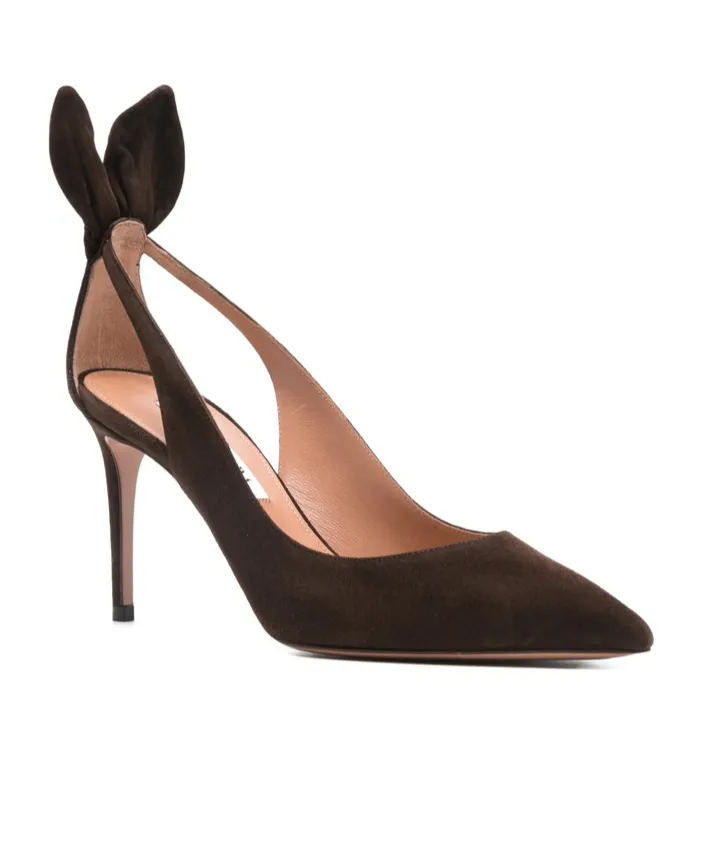 Bow-Detail Heeled Pumps