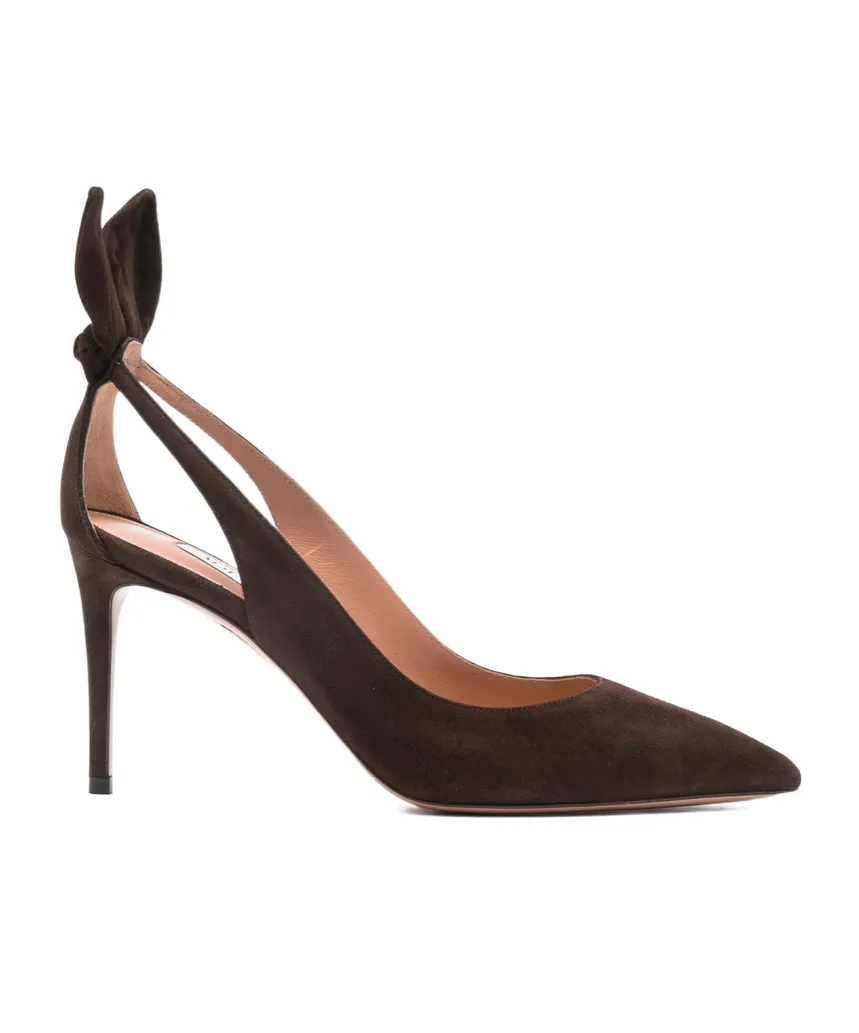 Bow-Detail Heeled Pumps