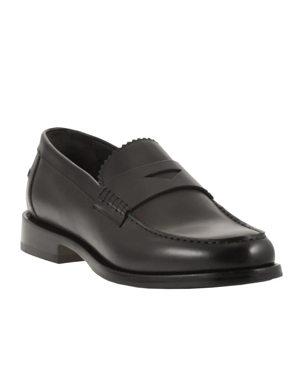 Doucal's Raised Stitch Moccasin Loafers