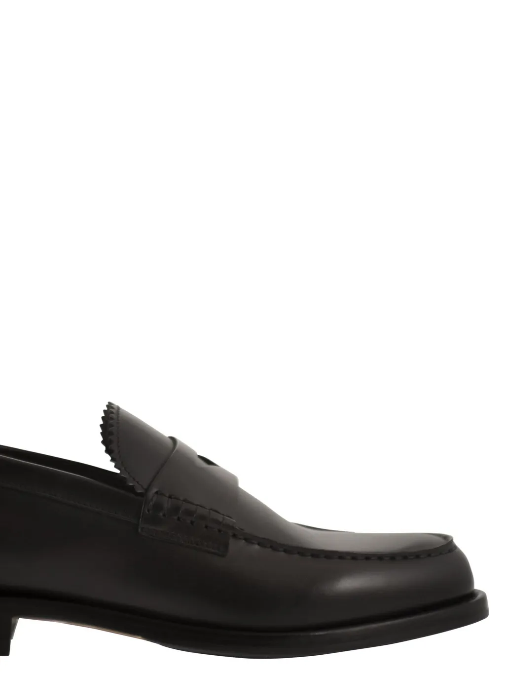 Doucal's Raised Stitch Moccasin Loafers