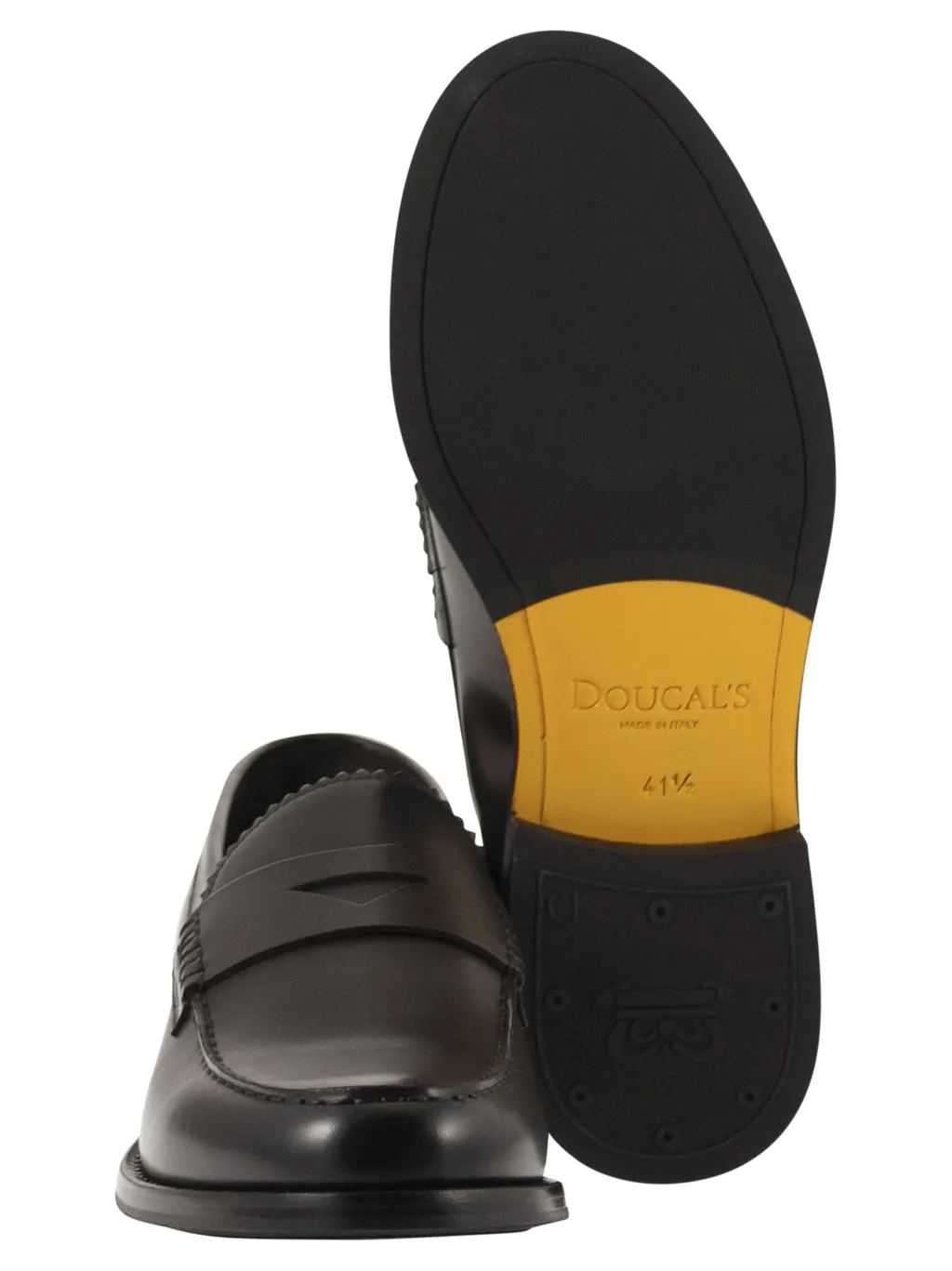 Doucal's Raised Stitch Moccasin Loafers