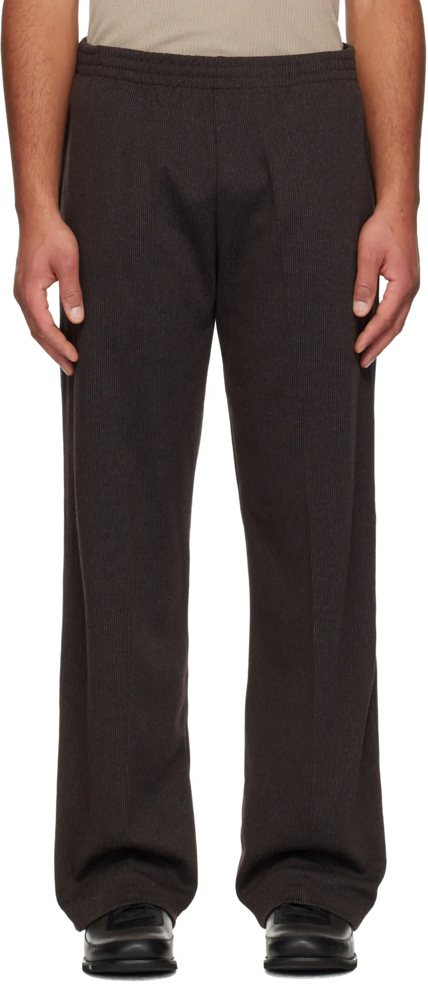 Pinstripe-Pattern Trousers