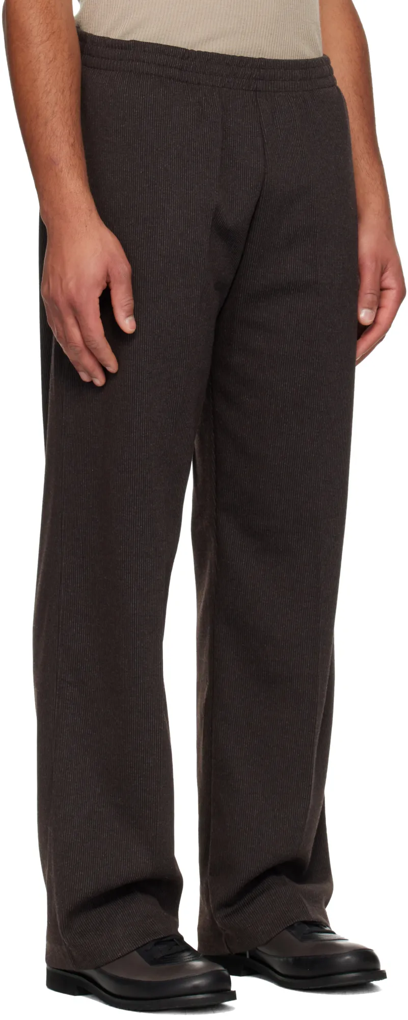 Pinstripe-Pattern Trousers