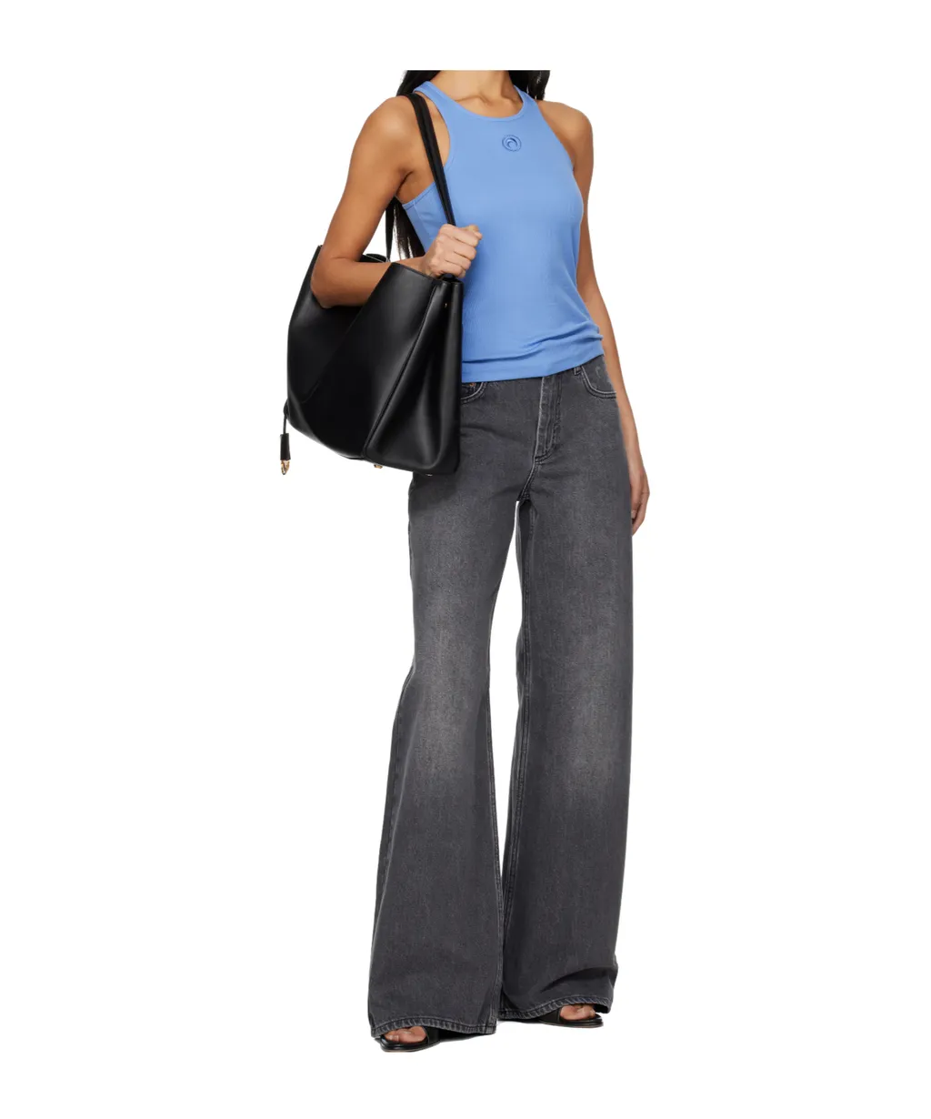 Blue Moon Logo Ribbed Jersey Tank Top
