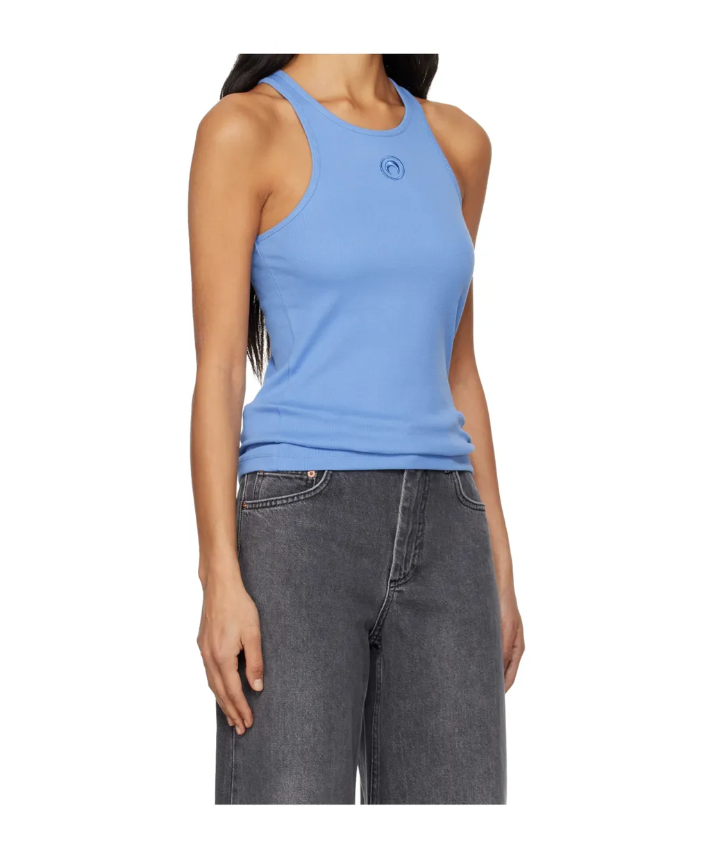 Blue Moon Logo Ribbed Jersey Tank Top