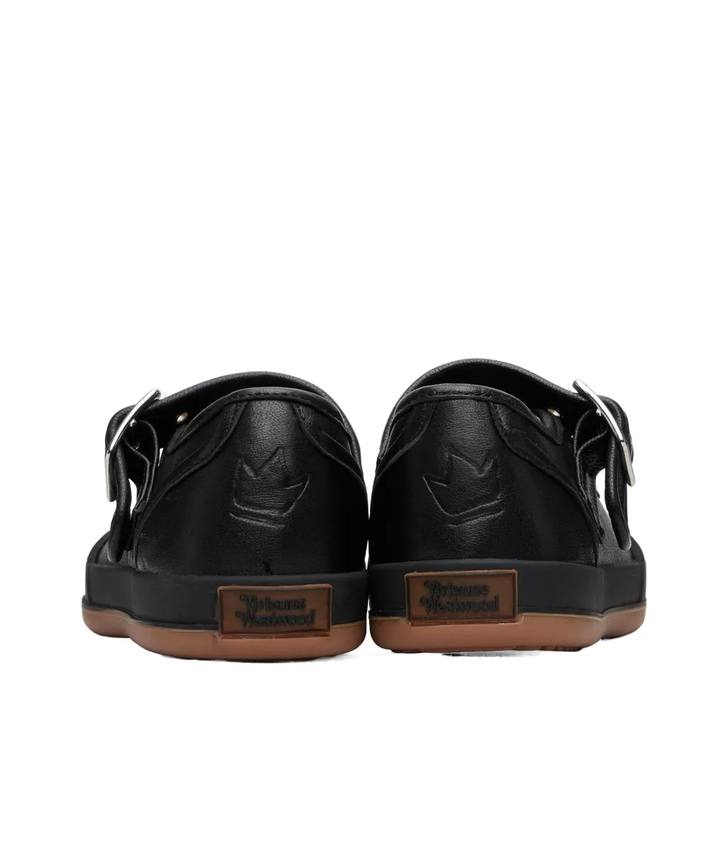 Black Animal Gym Bar Ballerina Flats