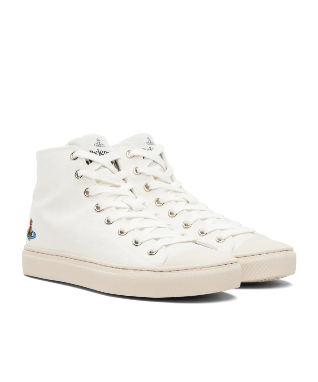 White High Top Plimsoll Sneakers
