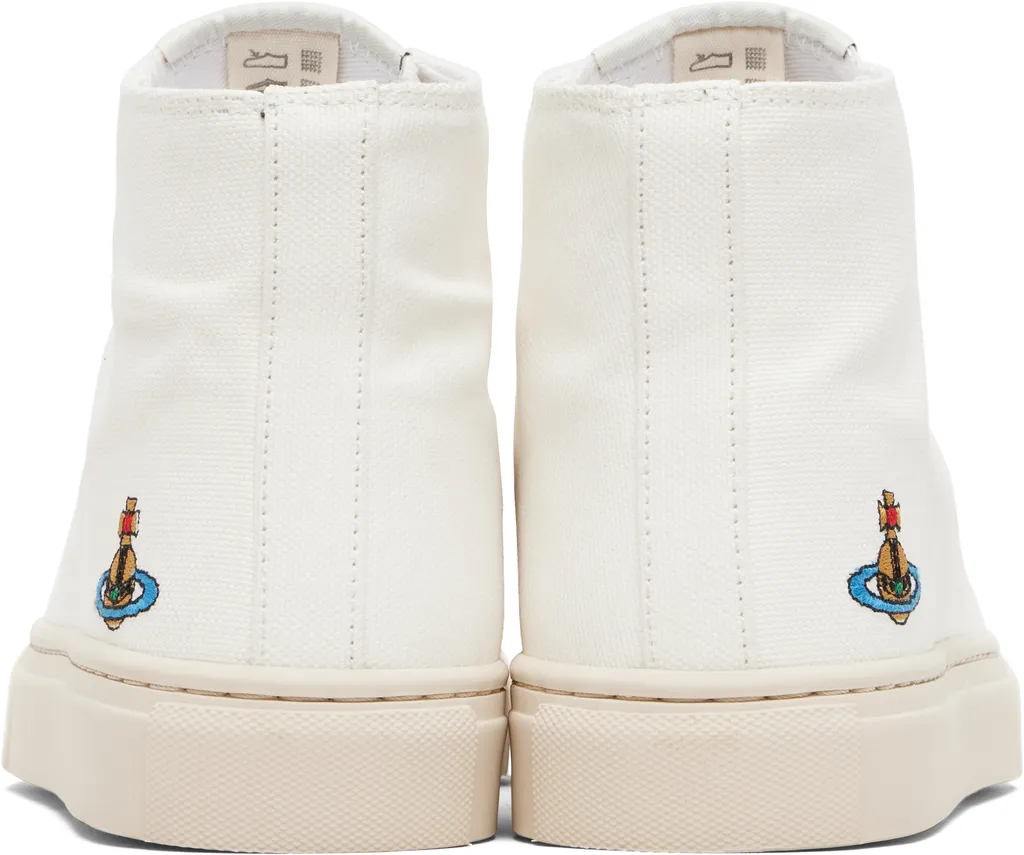 White High Top Plimsoll Sneakers