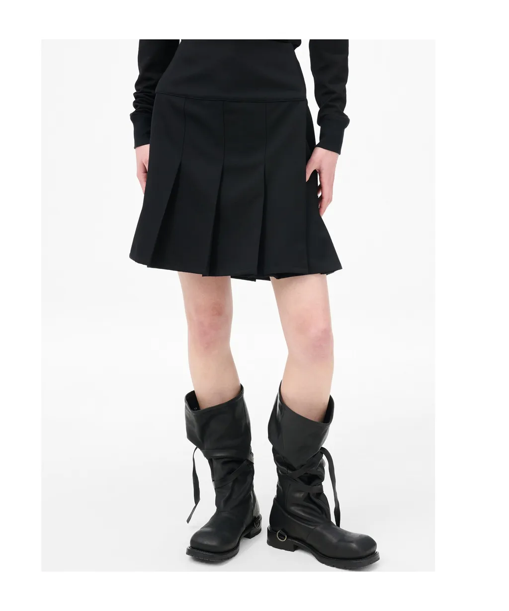 Girdle Pleated Mini Skirt