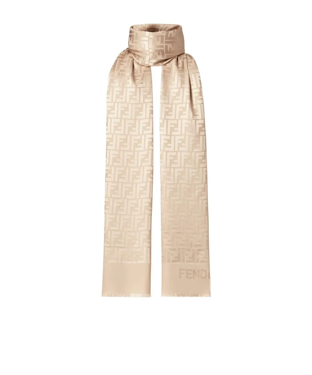 Fendi Ff Printed Finished-Edge Scarf