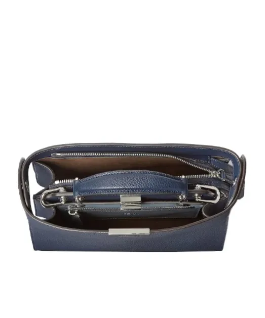 Peekaboo Iseeu Small Dark Blue Leather Bag