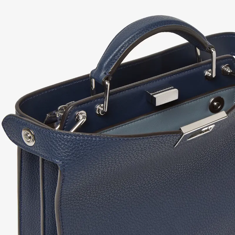 Peekaboo Iseeu Small Dark Blue Leather Bag
