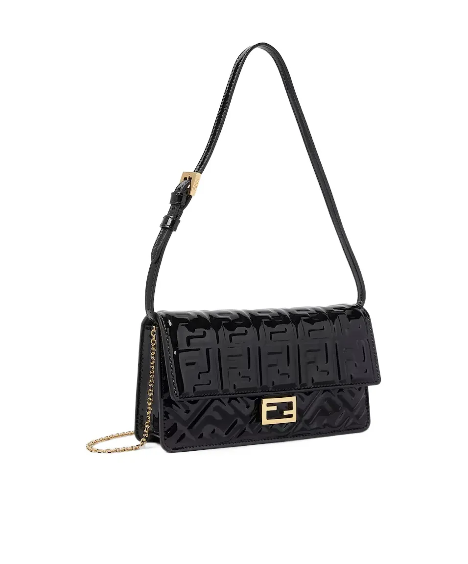 Fendi Baguette Ff Embossed Chained Wallet