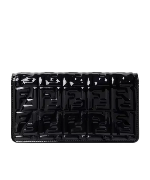 Fendi Baguette Ff Embossed Chained Wallet