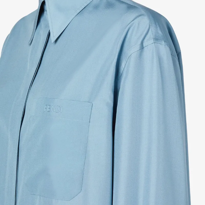 Fendi Long-Sleeved Oversized Poplin Shirt