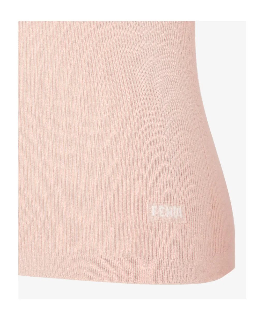 Fendi Short Sleeved Knitted Polo Jumper