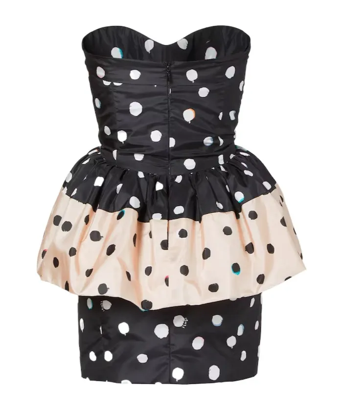 Fendi Printed Bustier Taffeta Dress