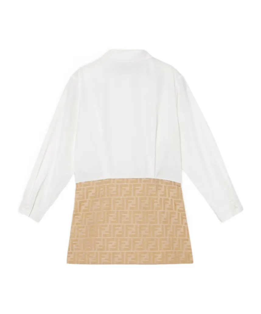 Long-Sleeved Ff-Motif Dress