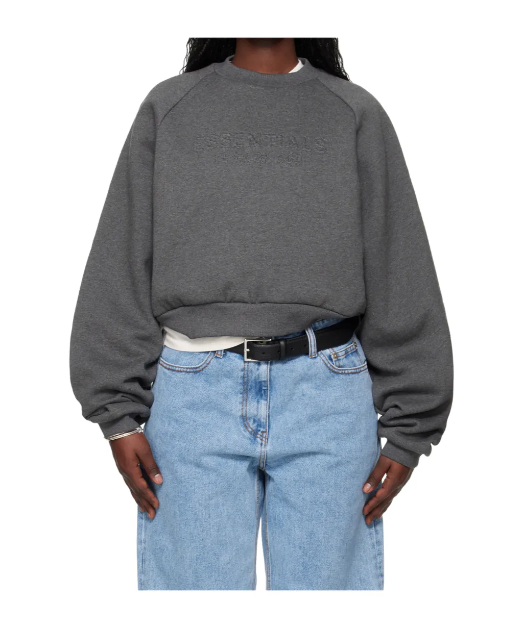 Fear Of God Essentials Embossed 90S Raglan Crewneck Sweatshirt