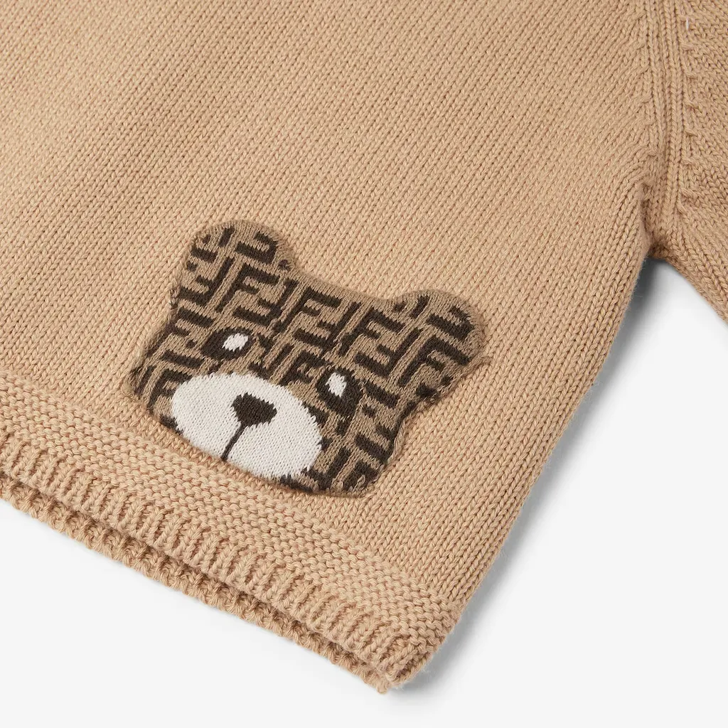 Bear-Appliqu Cardigan