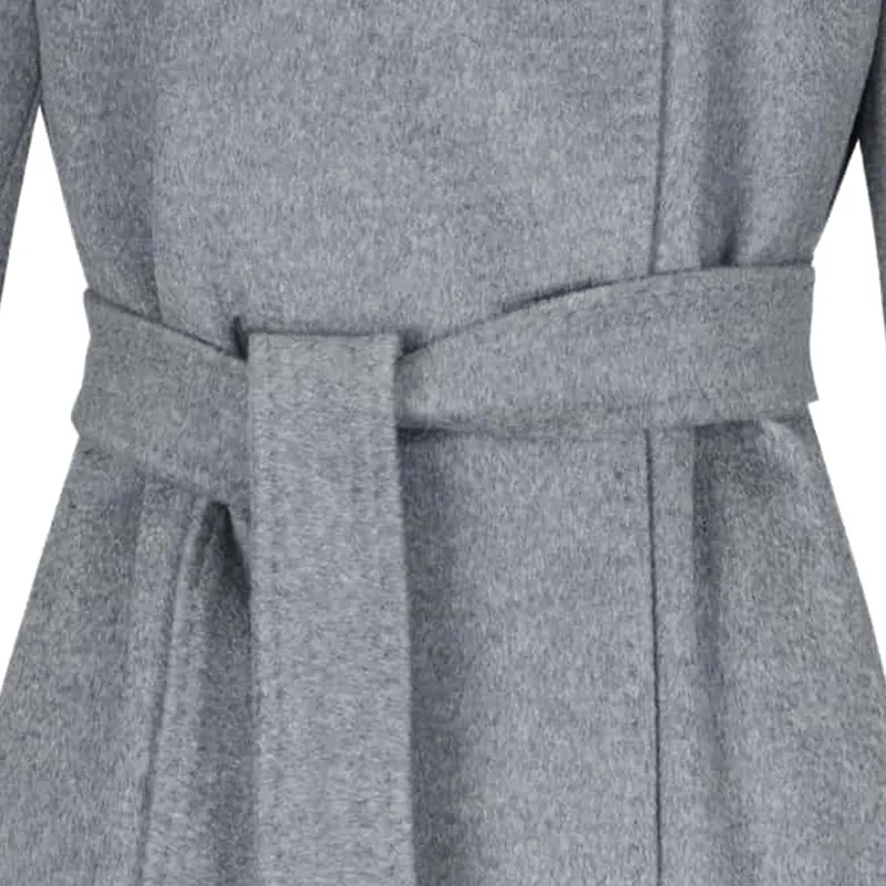 Max Mara Studio Bcollag Belted Long-Sleeved Coat