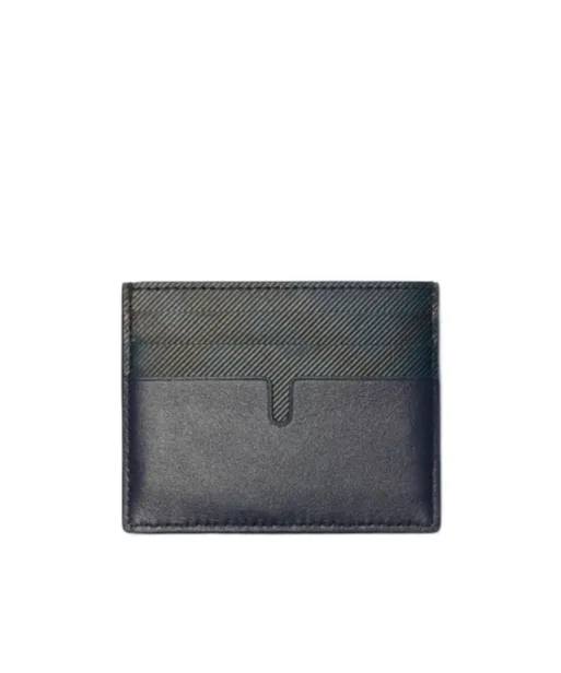 Burberry Logo Debossed Checked Card Holder