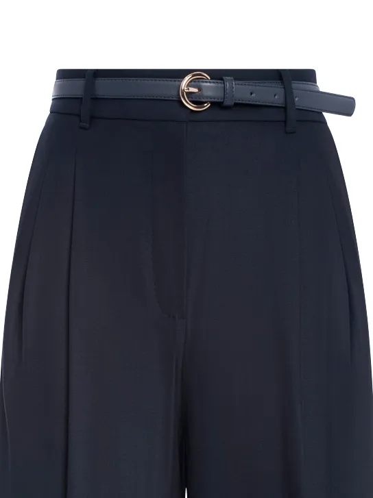 Max Mara Studio Entrata Belted Pleated Trousers