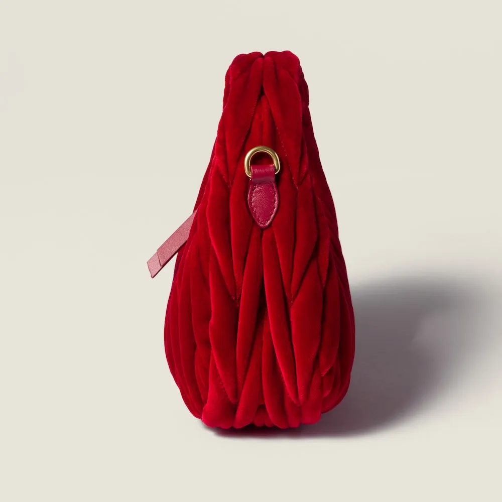 Miu Miu Wander Matelassé Velvet Mini Handbag