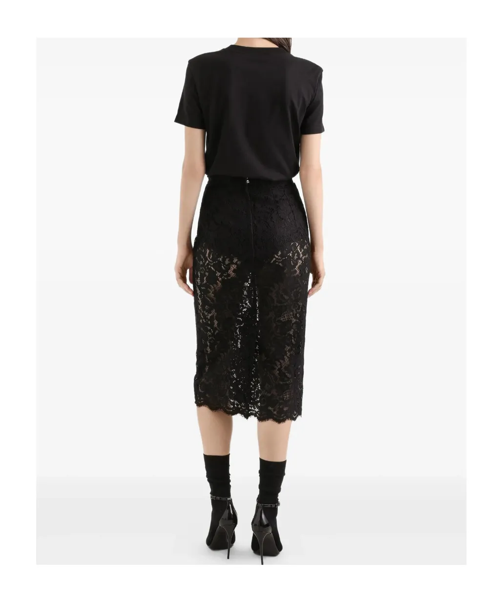 Dolce & Gabbana Logo Embroidered Crewneck T-Shirt