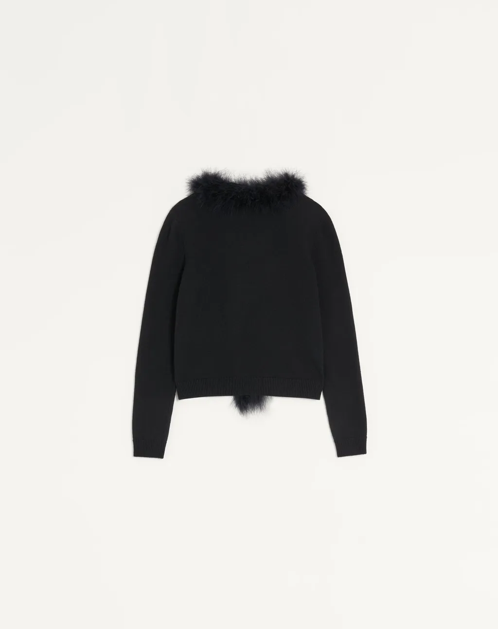 Wool Cardigan With Feathers