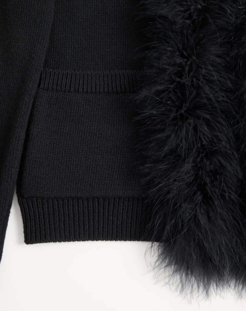 Wool Cardigan With Feathers