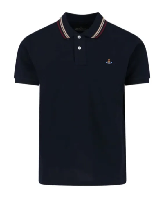 Vivienne Westwood Logo Embroidered Short Sleeve Polo Shirt