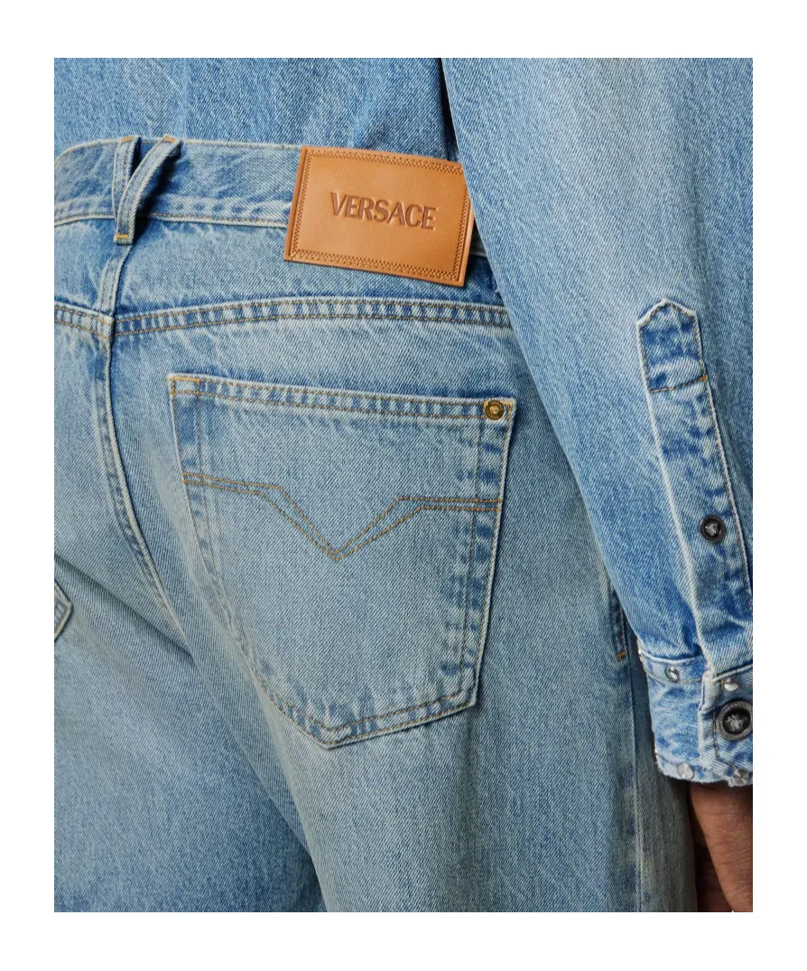 Versace Logo-Patch Pencil Jeans