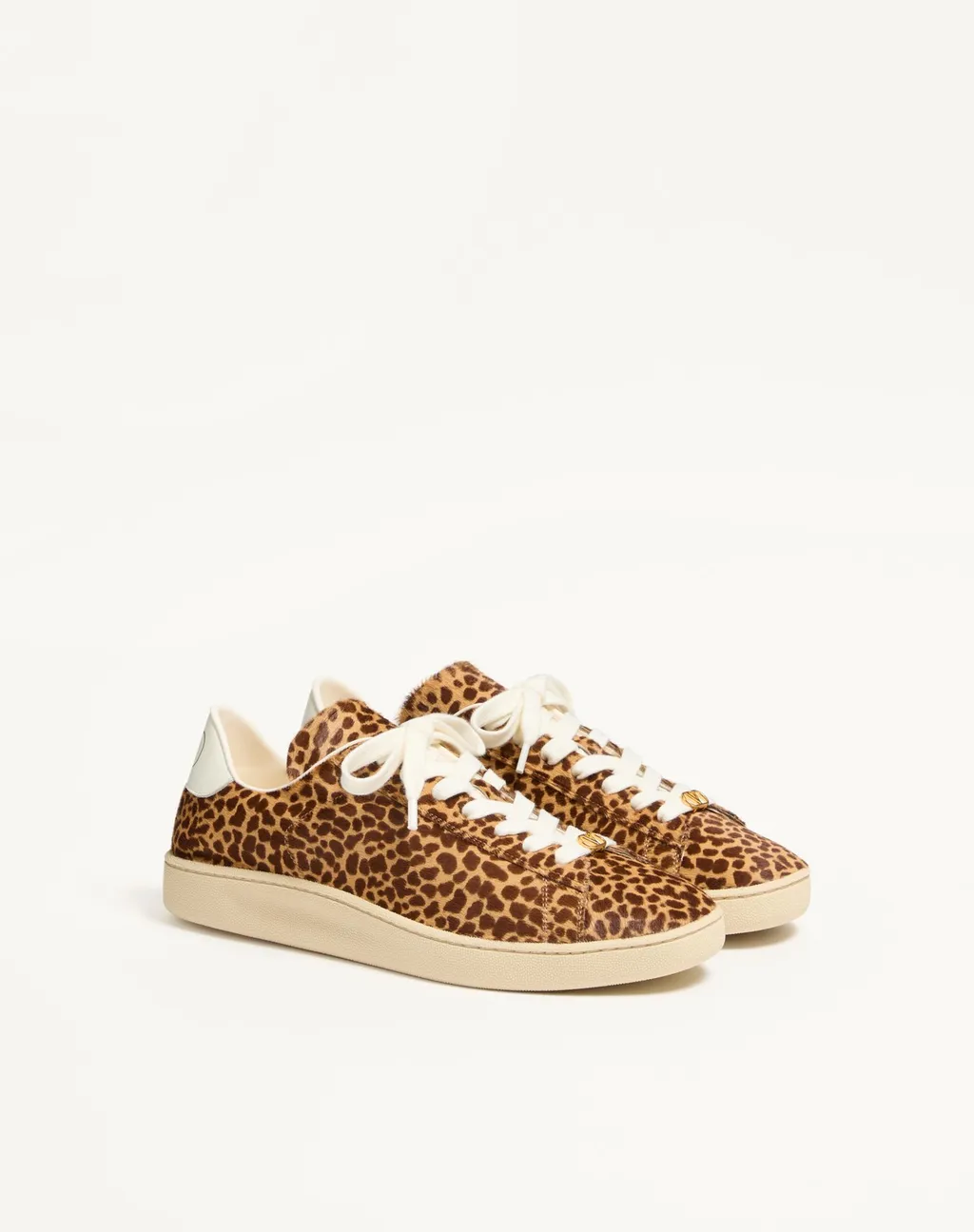 Valentino	Royco Leopard Printed Lace-Up Sneakers
