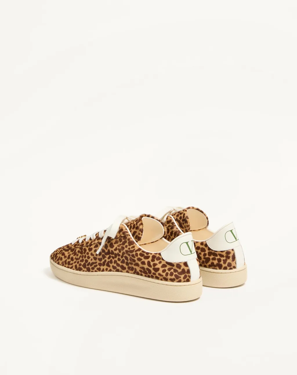 Valentino	Royco Leopard Printed Lace-Up Sneakers