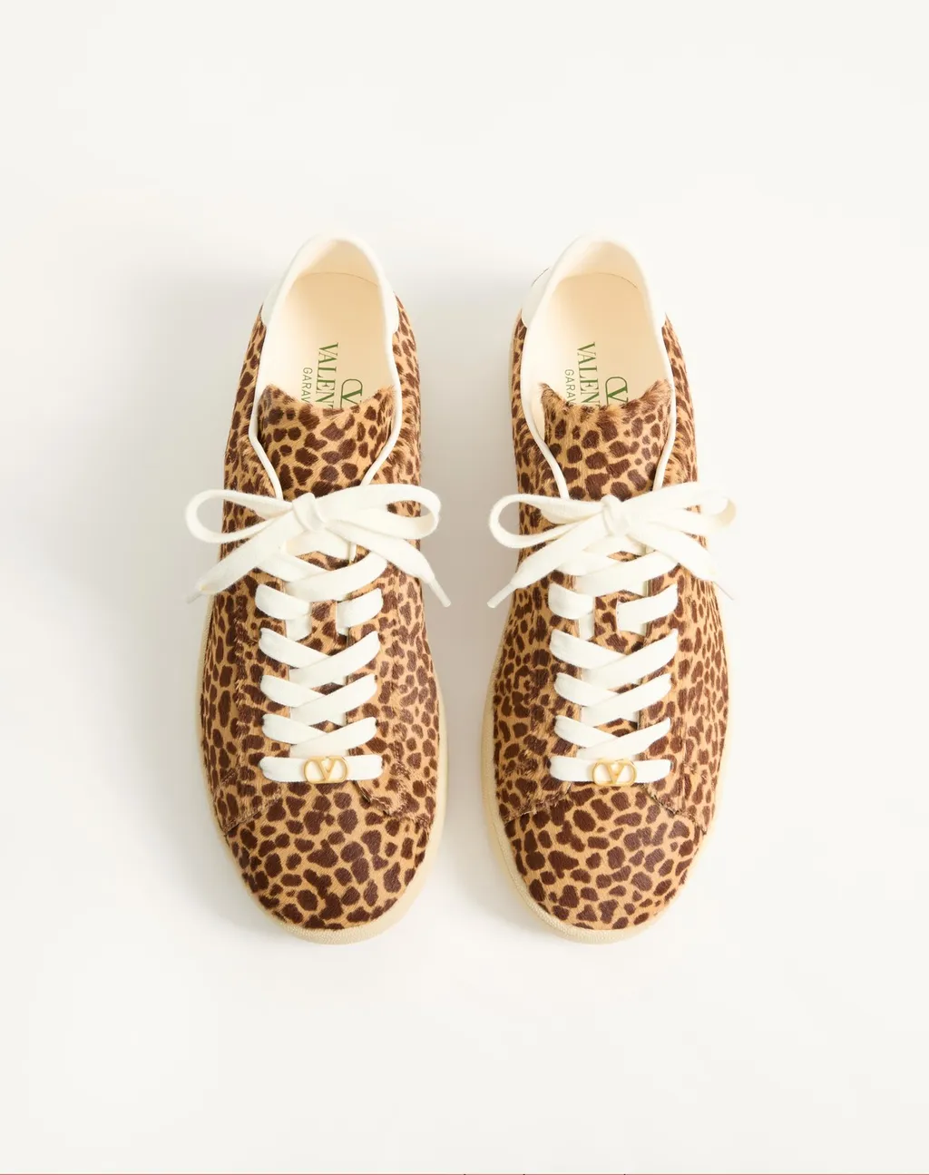 Valentino	Royco Leopard Printed Lace-Up Sneakers