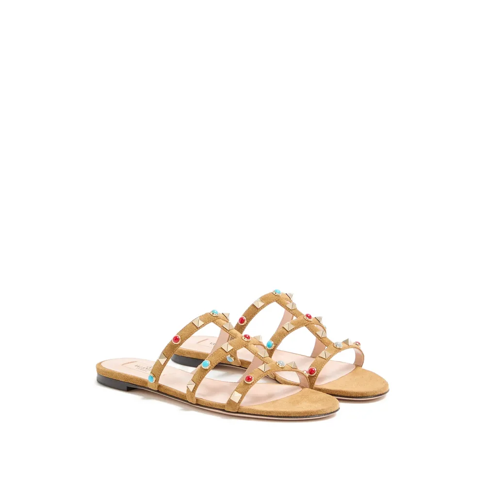 Rockstud Suede Sandals