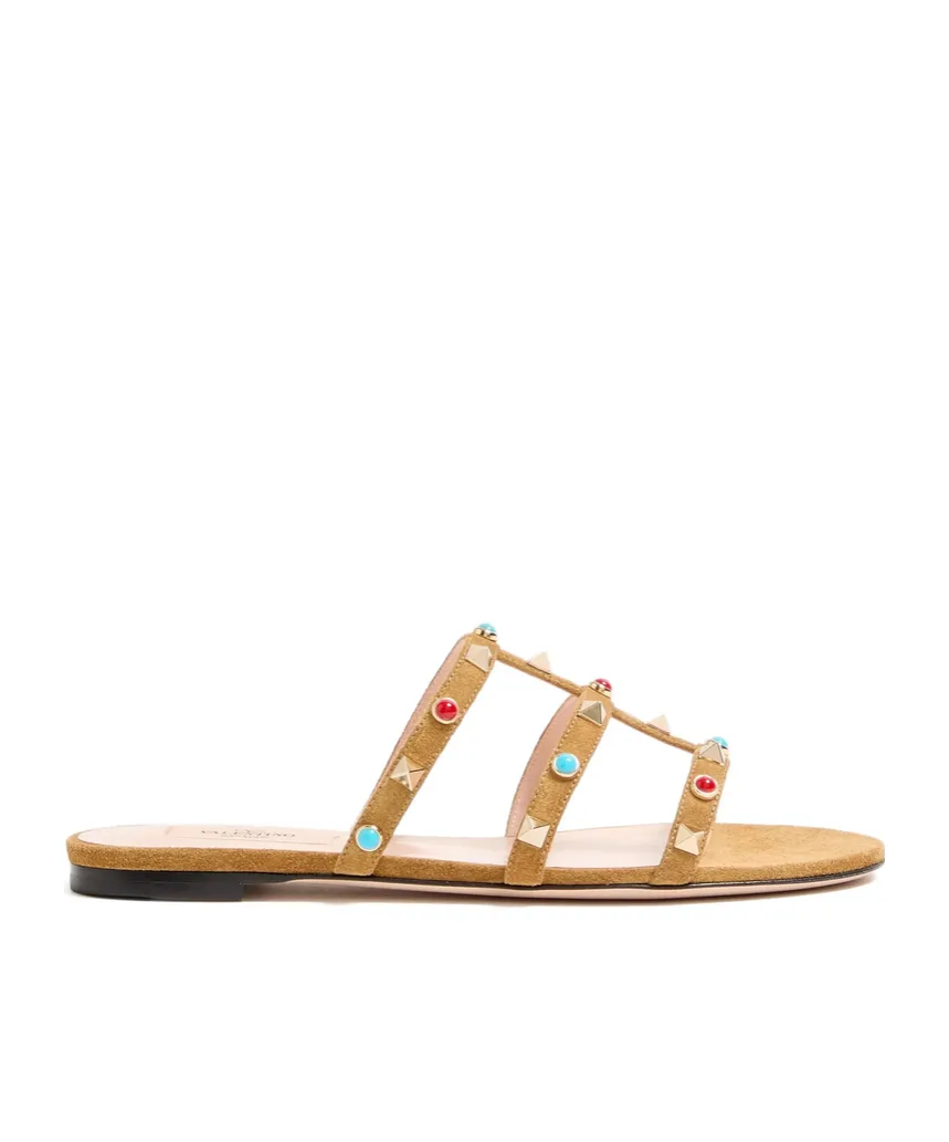 Rockstud Suede Sandals