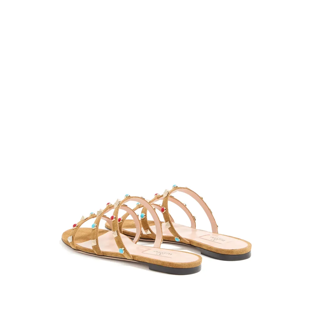 Rockstud Suede Sandals