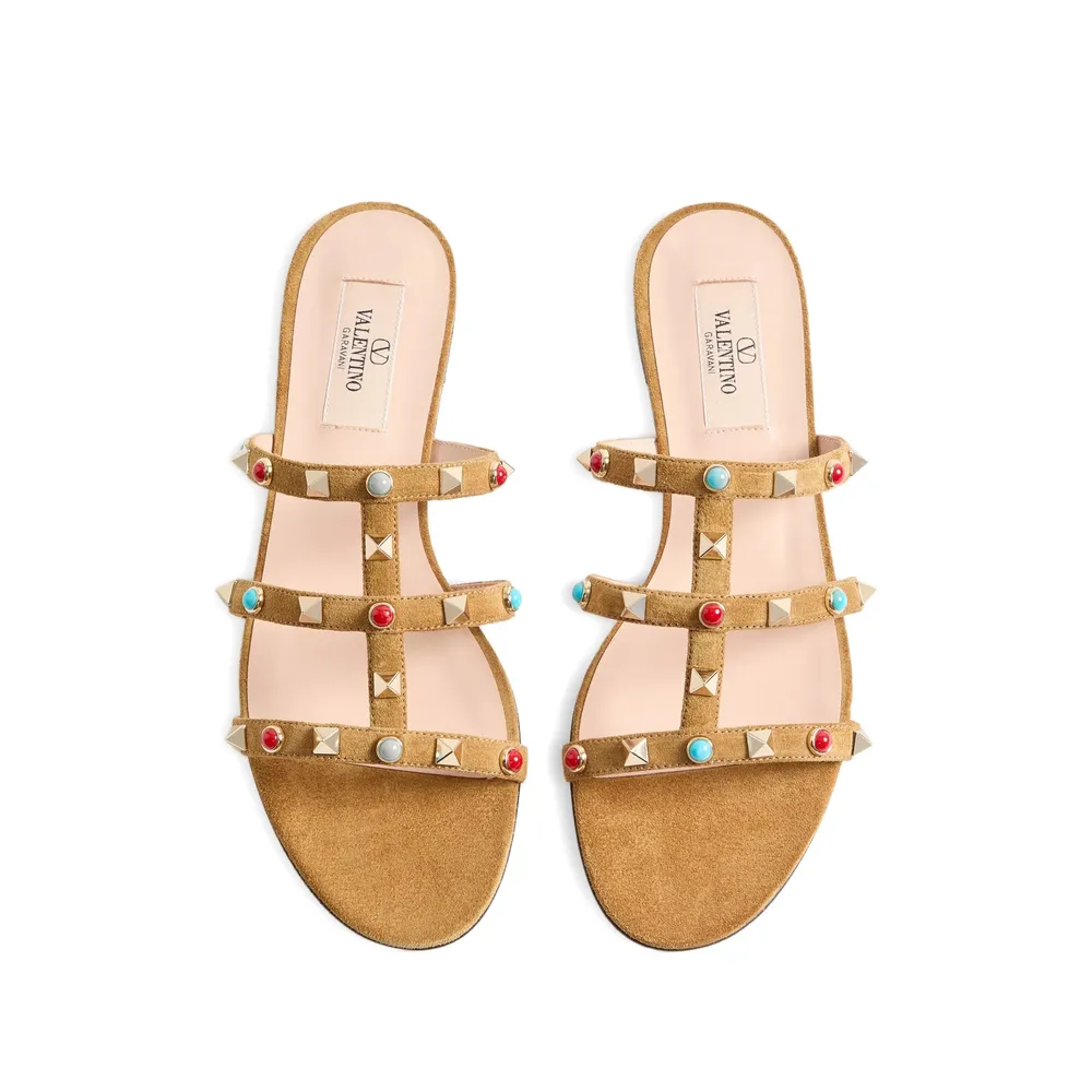 Rockstud Suede Sandals