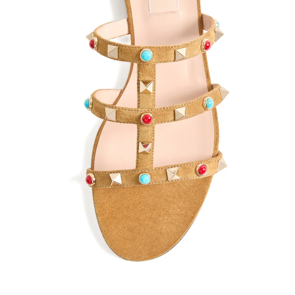 Rockstud Suede Sandals