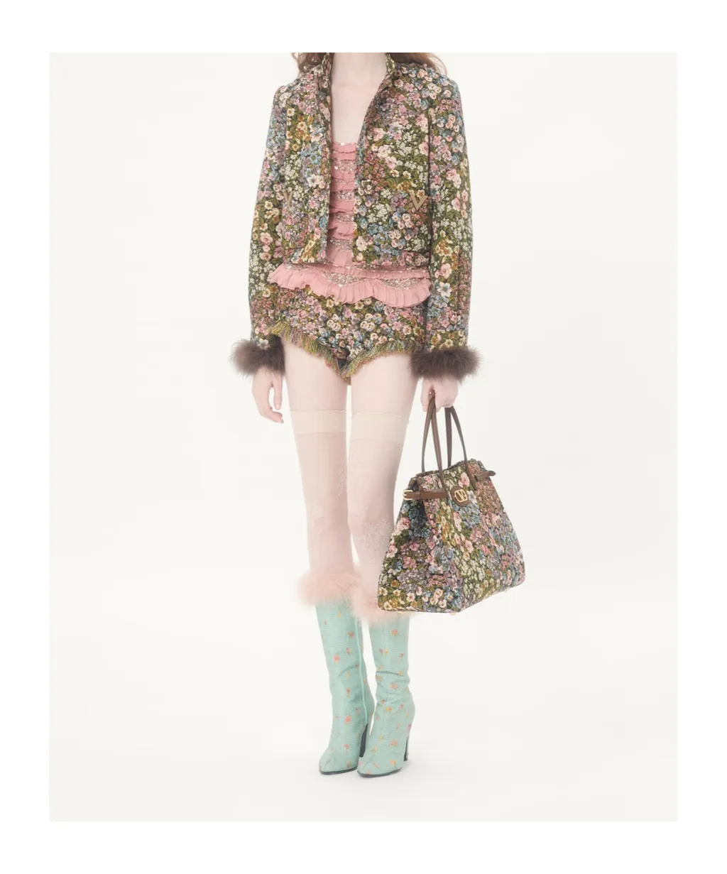 Valentino	Antibes Floral Patterned Medium Tote Bag