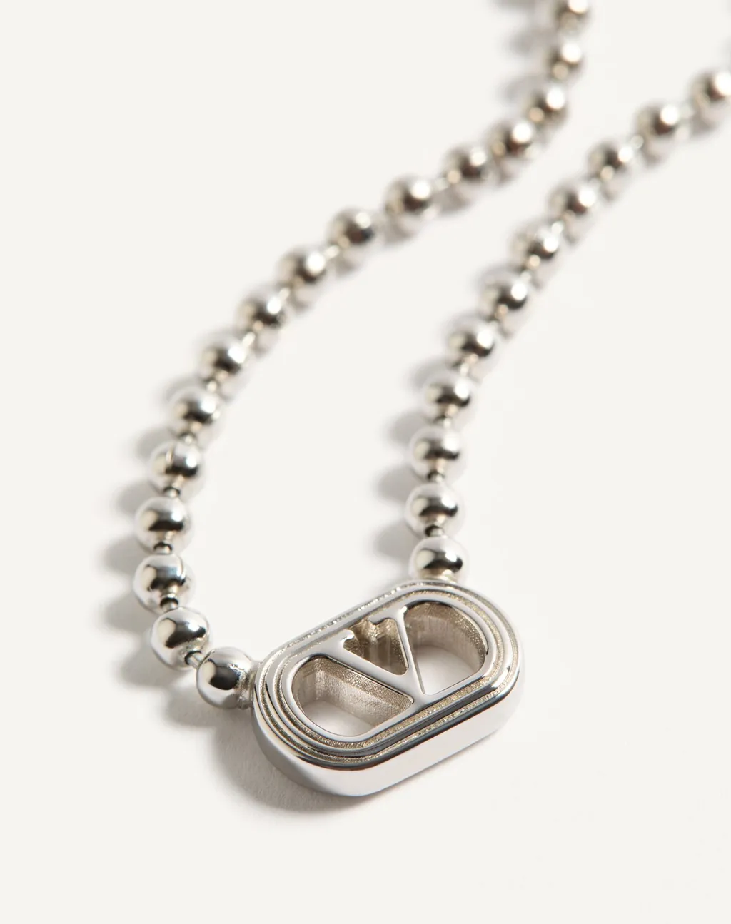 Valentino Ovalette Vlogo Signature Necklace