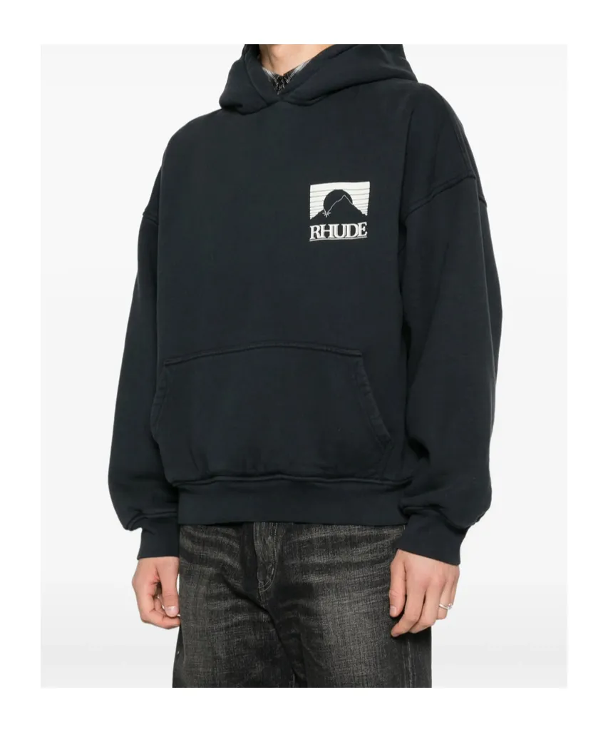 Rhude Logo Drawstring Hoodie